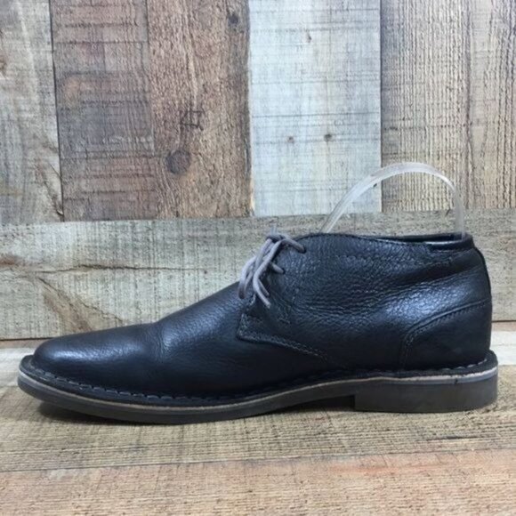 Kenneth Cole Reaction Black Leather Chukka Boot Mens 9M Lace Up Shoes - Picture 4 of 12